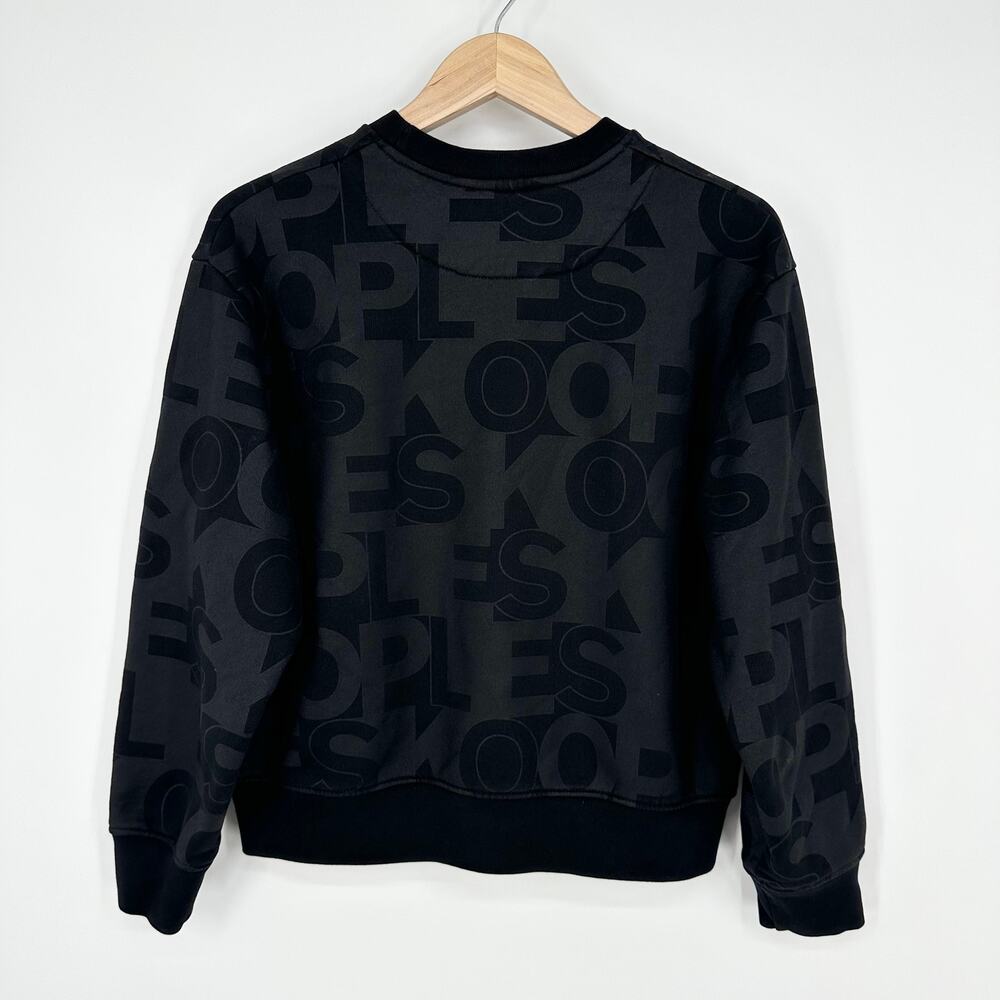 The Kooples Logo Sweatshirt Crew Neck Relaxed Fit, Black - Picture 9 of 13